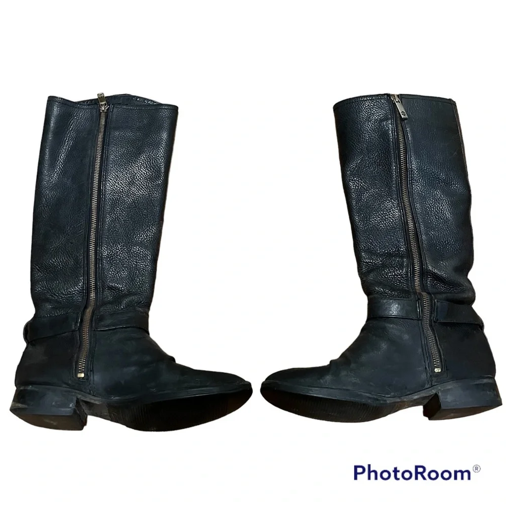 Tory Burch Elina Riding Boots Black Size 7.5M